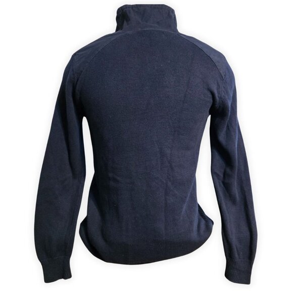 G-Star Raw Men's Medium Navy Blue 1/4 Zip Collared Pull Over Sweater - Picture 2 of 13